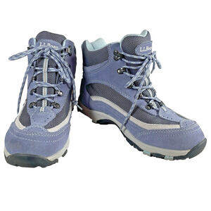 LL Bean Tek 2.5 Womens Size 7.5 Primaloft Waterproof Blue Suede Boots 258269